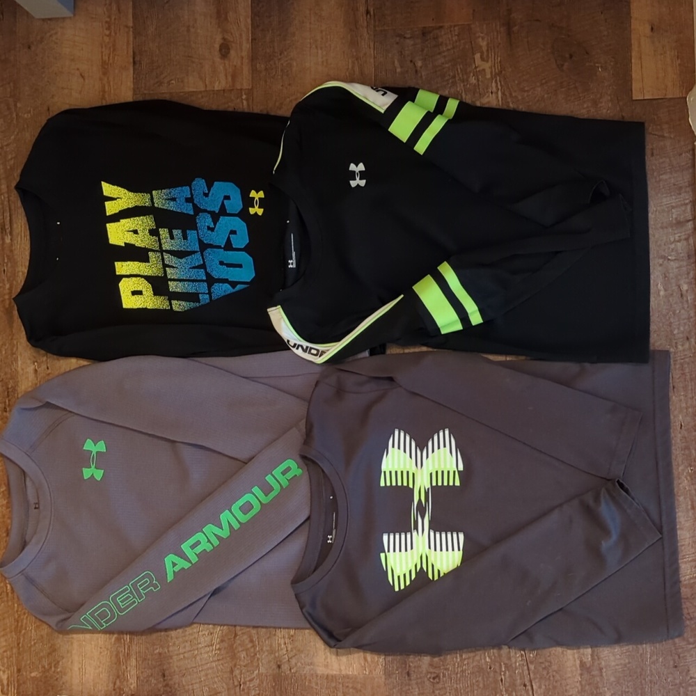 4 Under Armour long sleeve shirts
